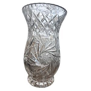 Vintage Crystal vase sunburst design